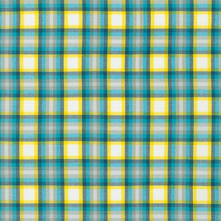 Kitchen Window Wovens -Kitchen Plaid in Cyan