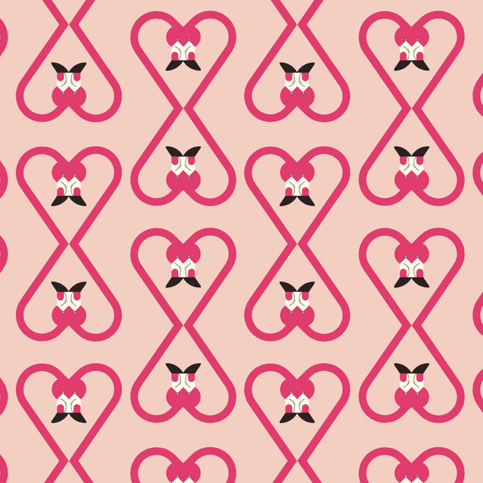 Think Pink - Charley Harper - I Heart Flamingos in Pink