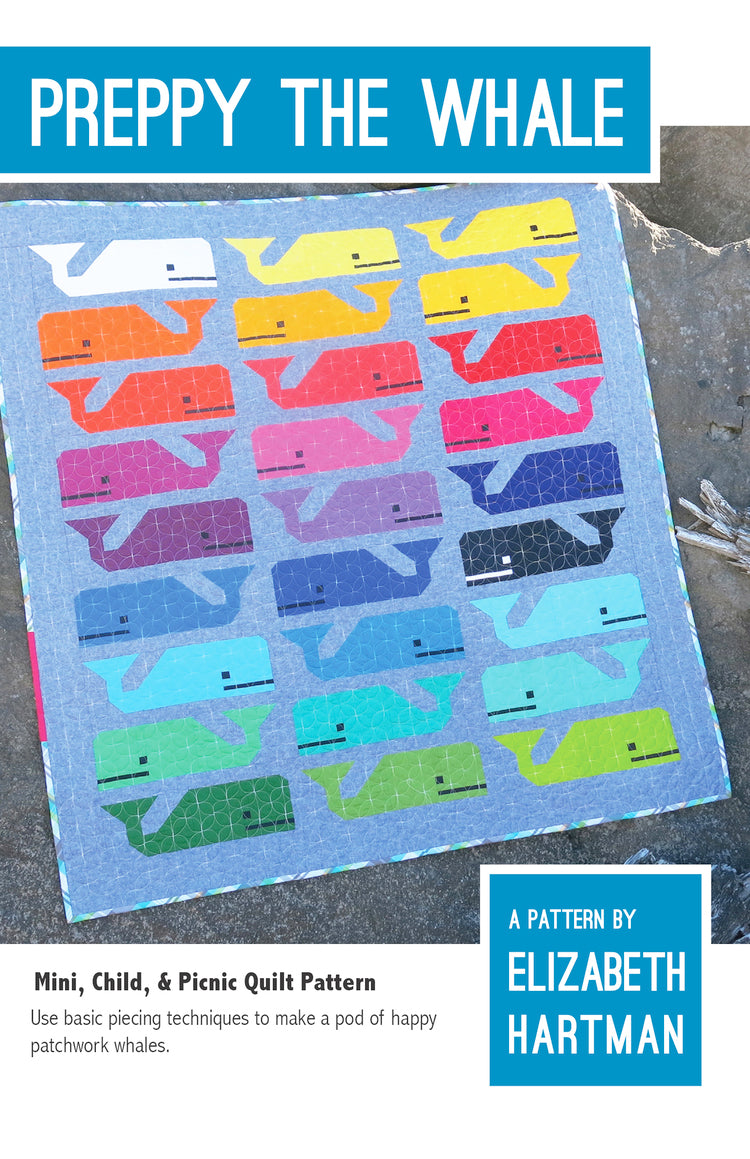 Elizabeth Hartman - Preppy the Whale- Quilt Pattern