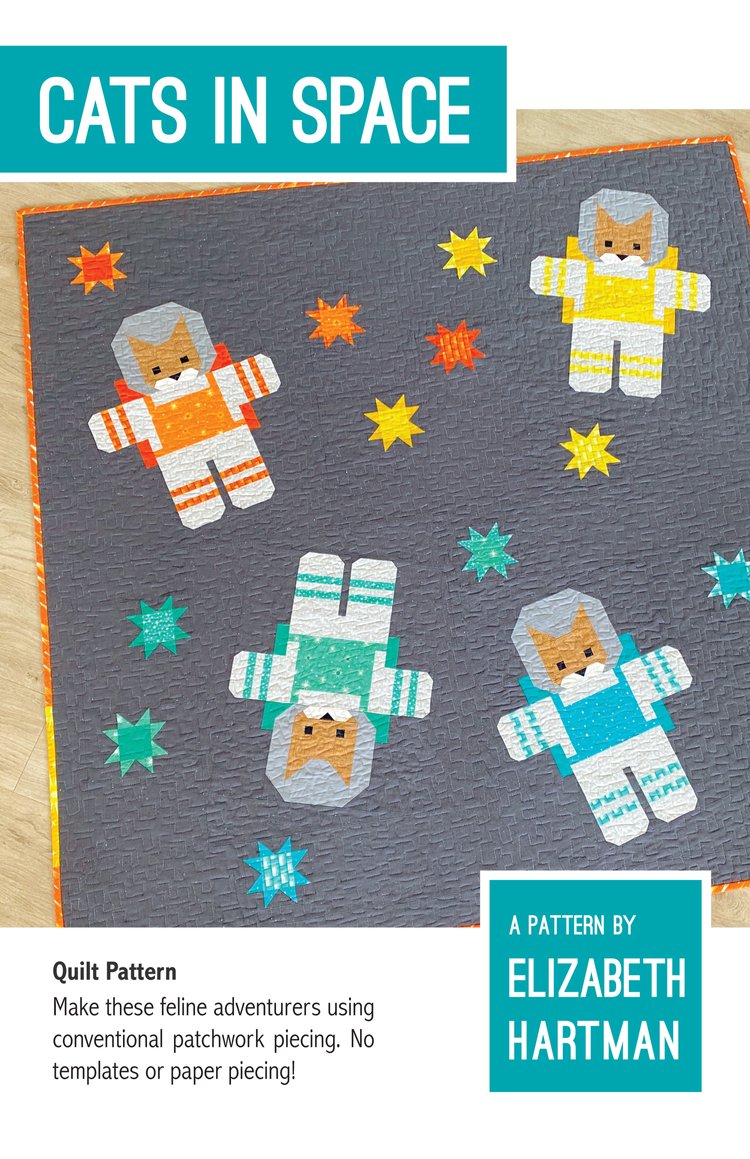 Elizabeth Hartman - Cats in Space Quilt Pattern