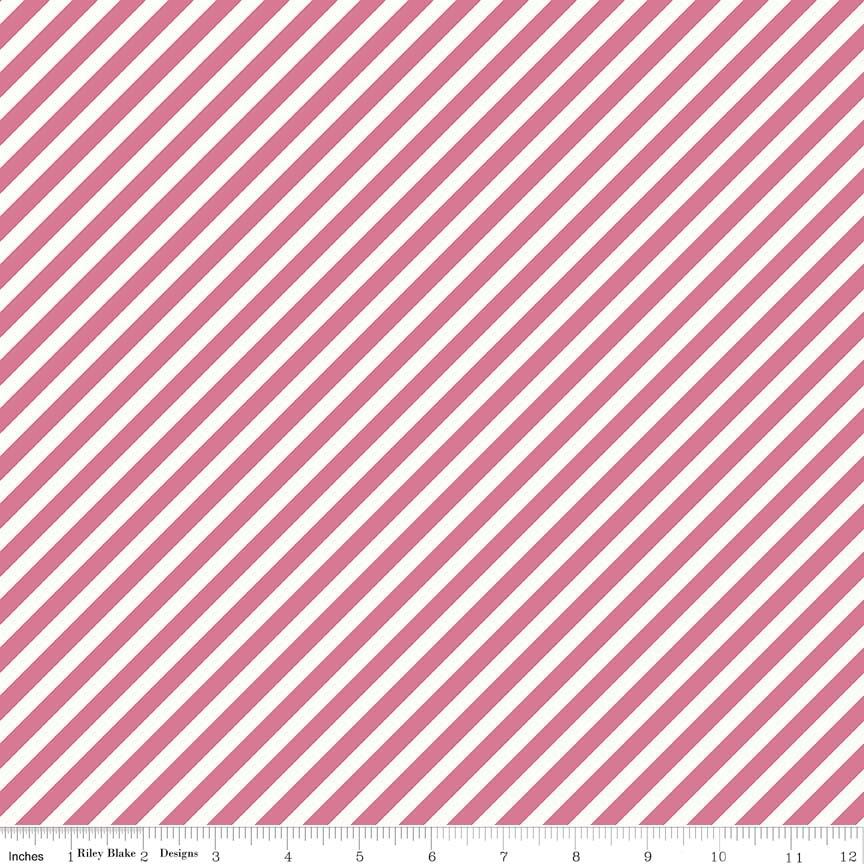 On Trend - Riley Blake Designs - Stripe in Raspberry