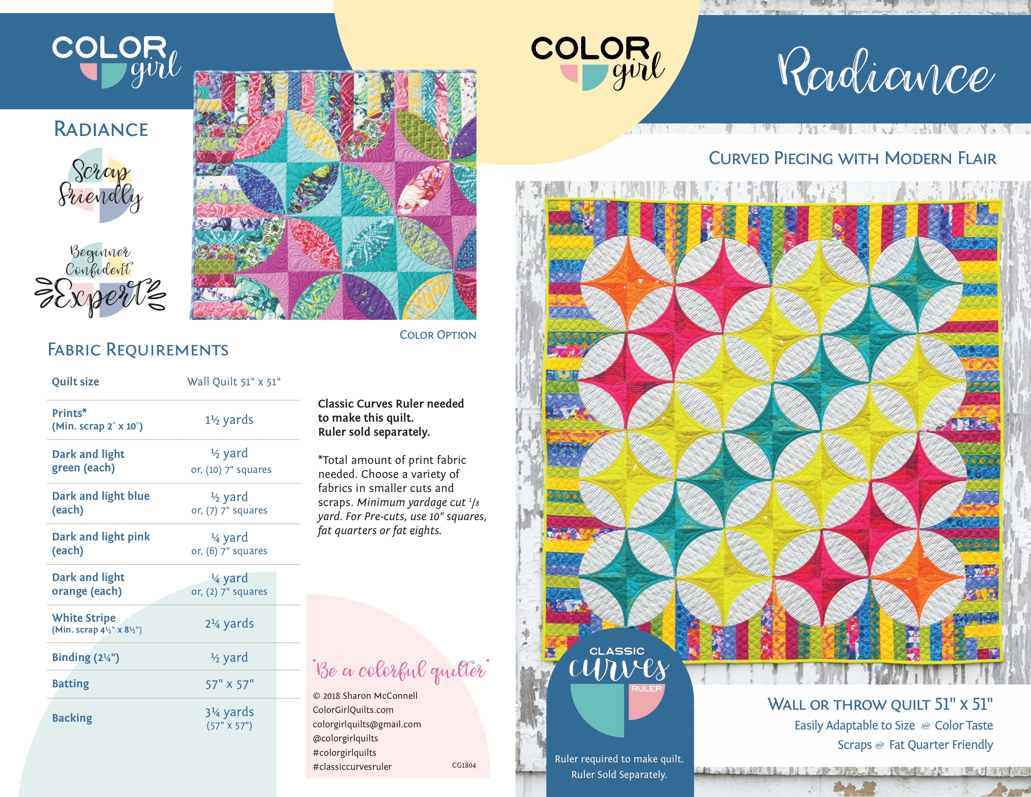 Color Girl Quilts - Radiance Quilt Pattern