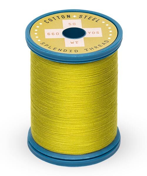 Cotton and Steel Thread by Sulky - Pea soup