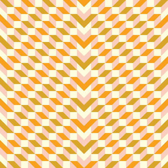 Vintage Deluxe - Far Out Geo in orange